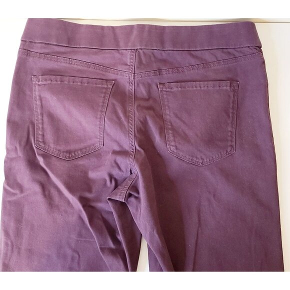 Nine West Womens Heidi Pull-On Straight Jeans Burgundy Size 14 NWOT - Picture 4 of 9